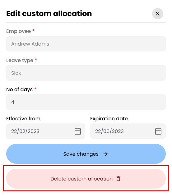 Custom Allocation Delete