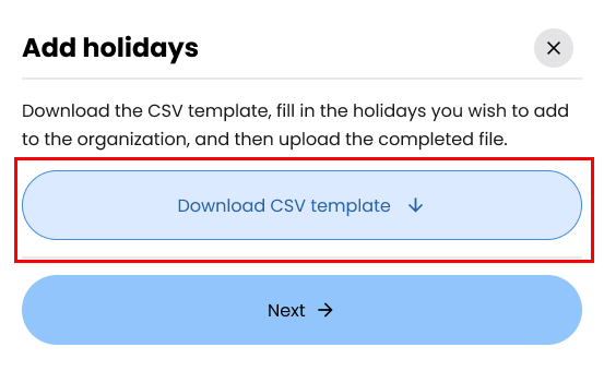 Download Template Button