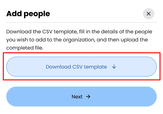 Download Template Button